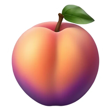Purple peach sticker