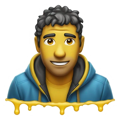 Wet Yellow smirking  sticker