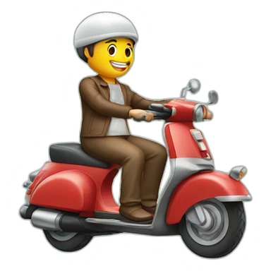 Pâtissier sur scooter sticker