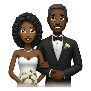 Black Married couple sticker