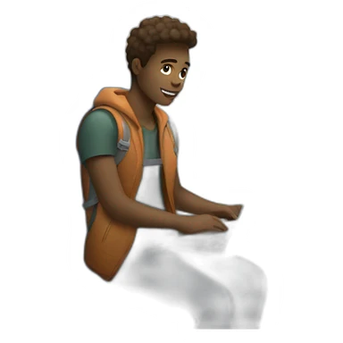 traveler-sitting in a train sticker