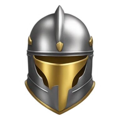 Golden and silver Helmet Knight sticker
