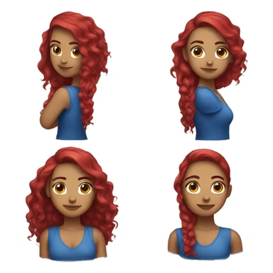 Latina with blue and red hair sticker