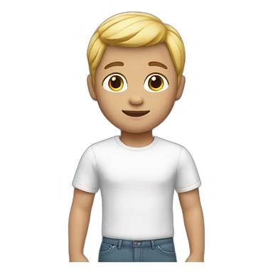 memoji boy white  sticker