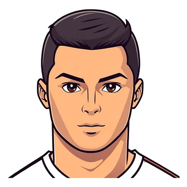 Cristiano Ronaldo's eyes and eyebrows, no face sticker
