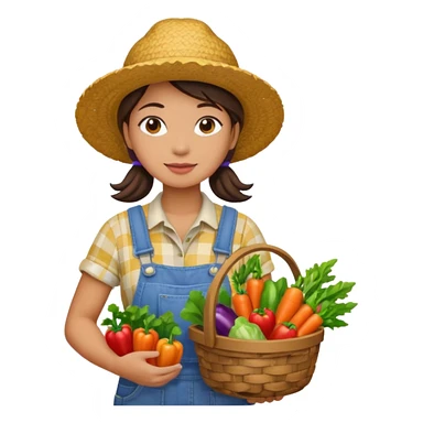 female farmer sticker