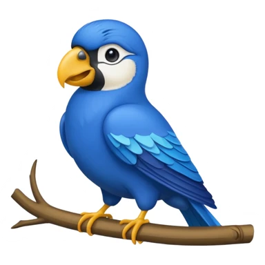 Arara azul no galho sticker