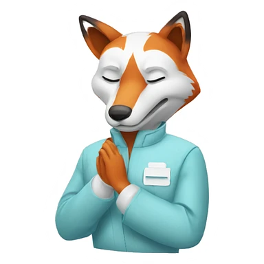 Un renard malade sticker