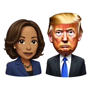 kamala harris vs donald trump sticker