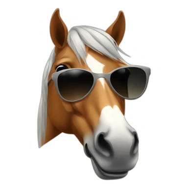 horse wearing sunglasses sticker