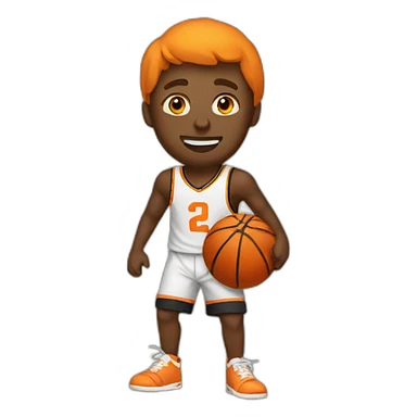 pyrobut playing basketball sticker