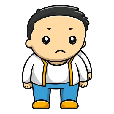 tired man after sport sticker