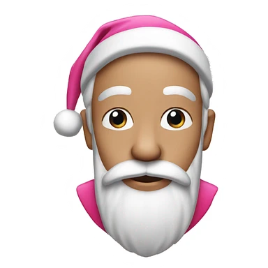 santa wearing pink suit sticker