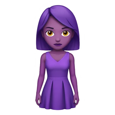 emoji of a racially ambiguous woman, who looks serious. no skin color please. use a color. sticker