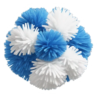 Blue and white cheer pom pom  sticker
