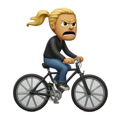 angry person on a bike sticker