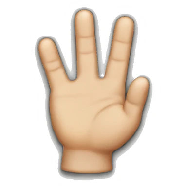 hand doing an L shape with little, ring and mittle fingers down sticker