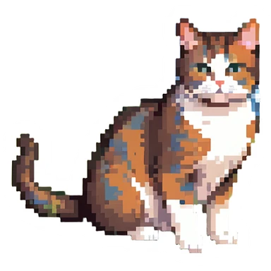 cat on an alpine meadow with Swiss mountains in the background sticker