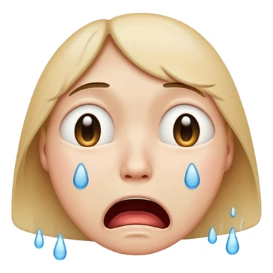 crying face emoji, expressive and clear sticker