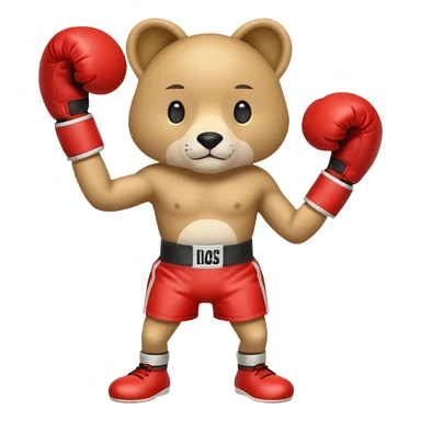 Animal with boxing gloves full body sticker