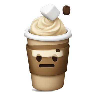 Beige coffee and marshmallow sticker