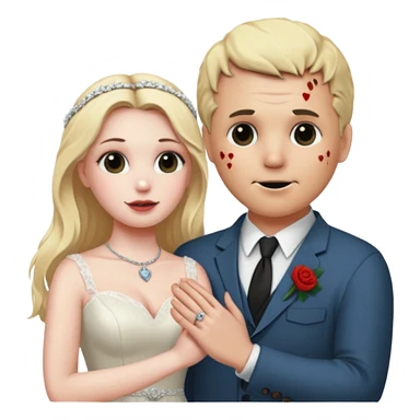 Jason Voorhees, looking cute, looks like he is in love, holding hands sticker