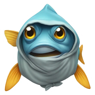 fish wearing hoodie sticker