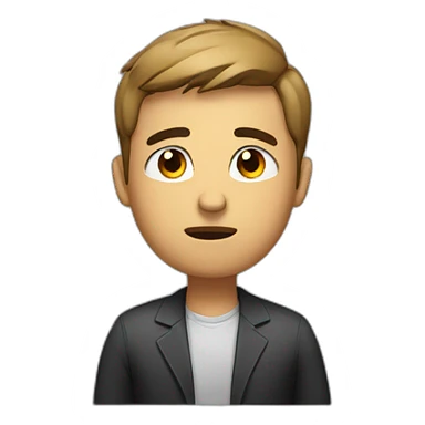 A man saying sorry sticker