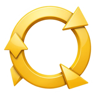 Prompt 15: "Is your backup plan."
Graphic: 🔄 Refresh/loop arrows icon (white with yellow highlights).
Animation: Arrows rotate smoothly.
Background: Transparent. sticker
