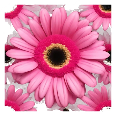 Pink Gerbera single  sticker
