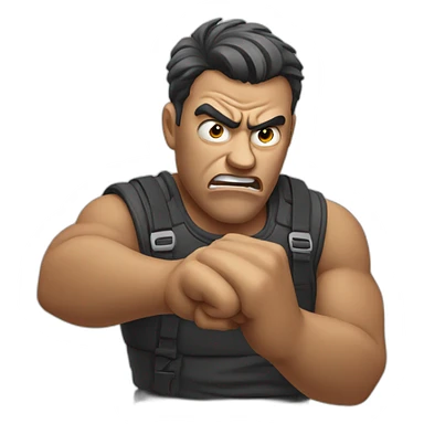 angry guy with finger sticker