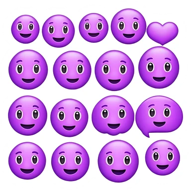 Purple emojis  sticker