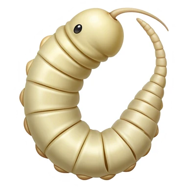 very long twisting long wriggling maggot moving towards camera sticker