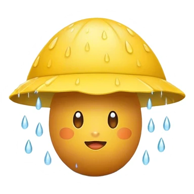 Egg in a hat while raining sticker