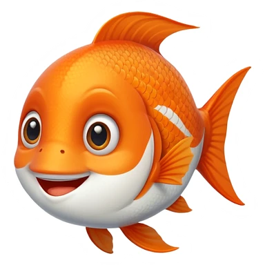 a cute cartoon fish sticker