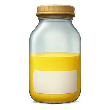 Jar with yellow liquid  sticker