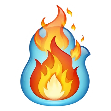 Light blue flames sticker