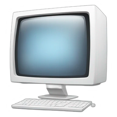 white modern computer sticker