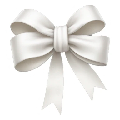 White realistic elegant bow sticker