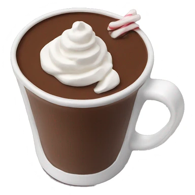 Hot chocolate with whipped cream sticker