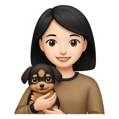 pet lover, black hair sticker