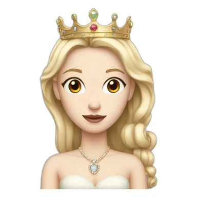 Queen girl with pale skin sticker