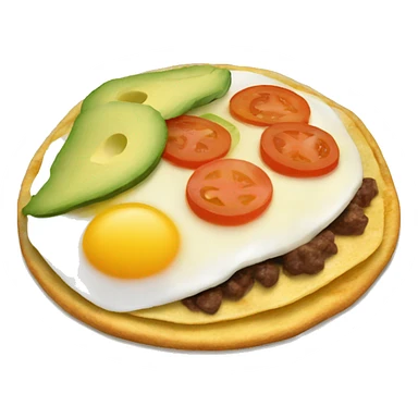 Tostada con huevo y palta sticker
