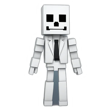 minecraft skeleton with a suit sticker