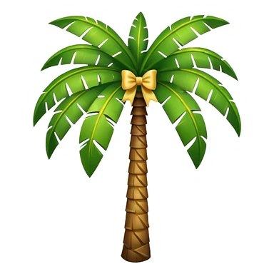 Palm tree with a bow sticker