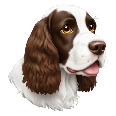 English springer spaniel white and brown  sticker