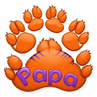 Create an emoji that says they call me Papa and use two Clemson Tiger paws  sticker