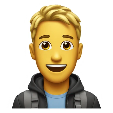 Excited for his flight back home : Face emoji only sticker