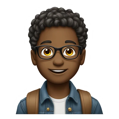 happy boys in stylish outfits little girl with glasses sticker