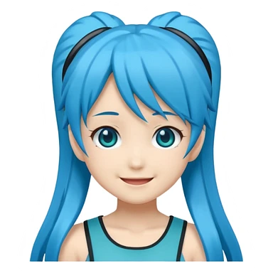 Hatsune Miku as a emoji sticker